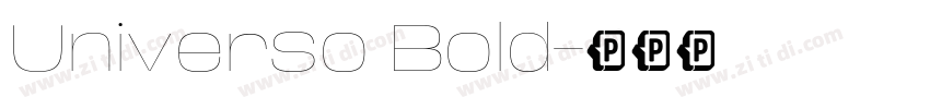Universo Bold字体转换
